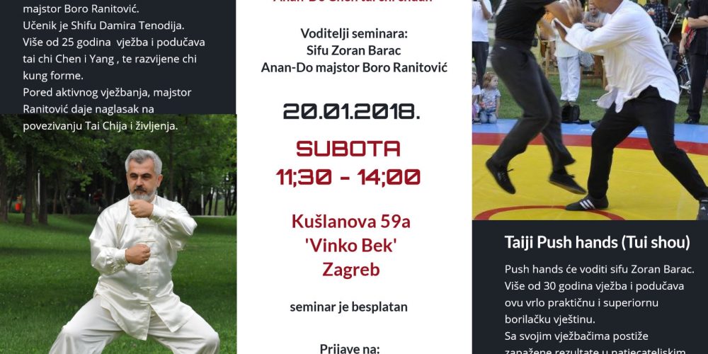 Seminar – Gurajuće ruke i Tai Chi Chuan – Chen stil