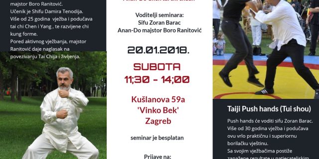 Seminar &#8211; Gurajuće ruke i Tai Chi Chuan &#8211; Chen stil