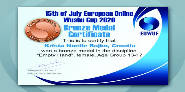 EUROPEAN WUSHU CUP 2020.